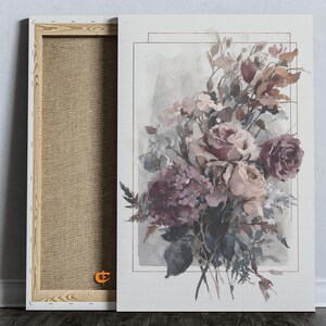 Rustic Printable Watercolor Garden Scene Vintage Autumn Flowers Cottagecore Floral Decor Earthy Wall Art Digital Download 1539