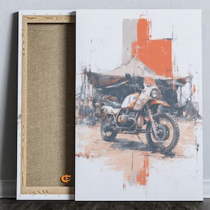 Vintage Car R80 GS Adventure Watercolor Printable Motorcycle Art Rustic Wall Decor Soft Vintage Style Painting Adventure Decor 769