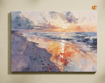 Printable Beach Sunset Landscape Art Set Coastal Wall Decor Seascape Gallery Neutral Modern Farmhouse Digital Download Summer Art 982