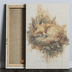 Rustic Watercolor Red Fox Art Soft Earthy Wildlife Painting Cozy Cottagecore Animal Decor Printable Wall Art Vintage Style 1540