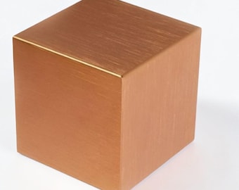 Solid Copper Cube – 1 Inch Element Sample, Natural Patina Metal Specimen