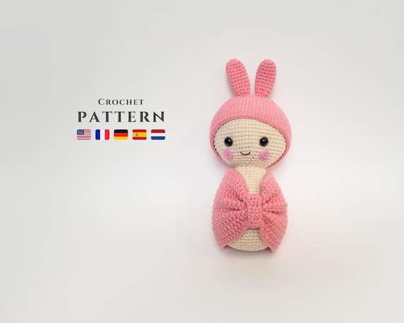 CROCHET PATTERN: Low Sew Amigurumi Baby Doll | Digital PDF files in English Deutsch Français Español Nederlands