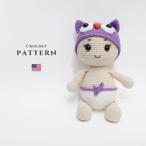 CROCHET PATTERN: Amigurumi Baby Doll | Crochet Toy Pattern | Stuffed Amigurumi Crochet Doll | Baby Doll Pattern | English Pattern