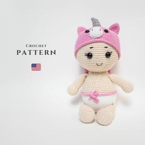 CROCHET PATTERN: Amigurumi Baby Doll | Crochet Baby Tutorial | Stuffed Amigurumi Crochet Toy | Baby Doll Pattern | English Pattern