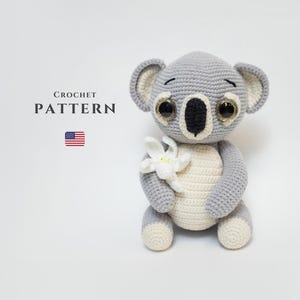 Handmade Crochet Koala Bear Toy Pattern - DIY Amigurumi Koala Bear PDF, Easy Crochet Project for Beginners, Perfect Gift, Baby Safe Yarn Toy