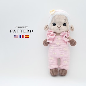 SCHEMA ALL'UNCINETTO: Agnello Amigurumi - Tutorial facile all'uncinetto per pecore PDF - File digitali in inglese, spagnolo, francese