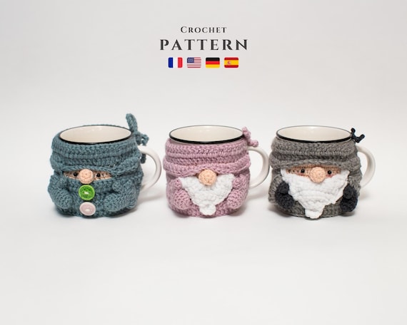 Gnome Crochet Mug Cozy Pattern: Winter Holiday Set (PDF Pattern)