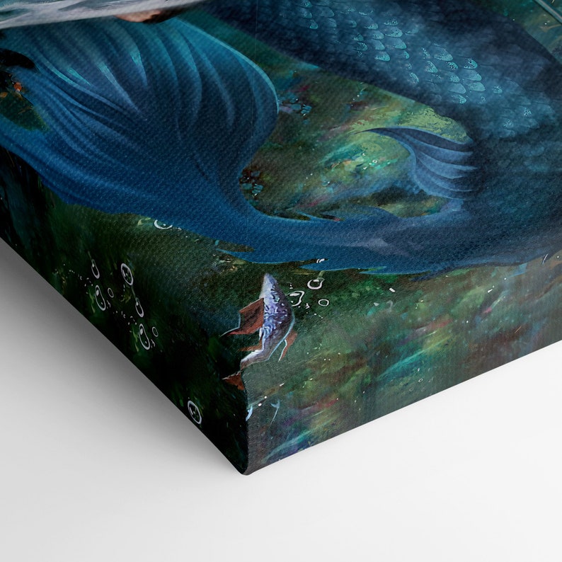Merman Custom Custom Merman Portrait From Photo, Personalized Mermaid Gifts for Men ...
