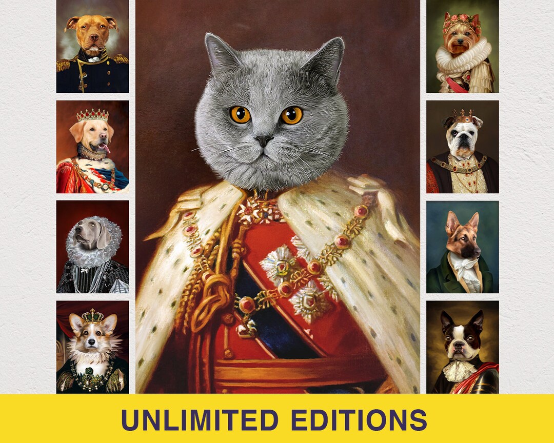 Custom Royal Pet Portrait From Photo, Turn Me Royal Renaissance Dog or ...