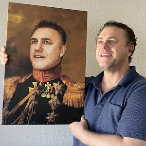 Custom Royal Portrait From Photo, Historical Canvas Gift for Him ...