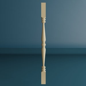 Wood Carved Baluster, Unfinished Wooden Balustrade, Stair Balusters, 1 Piece