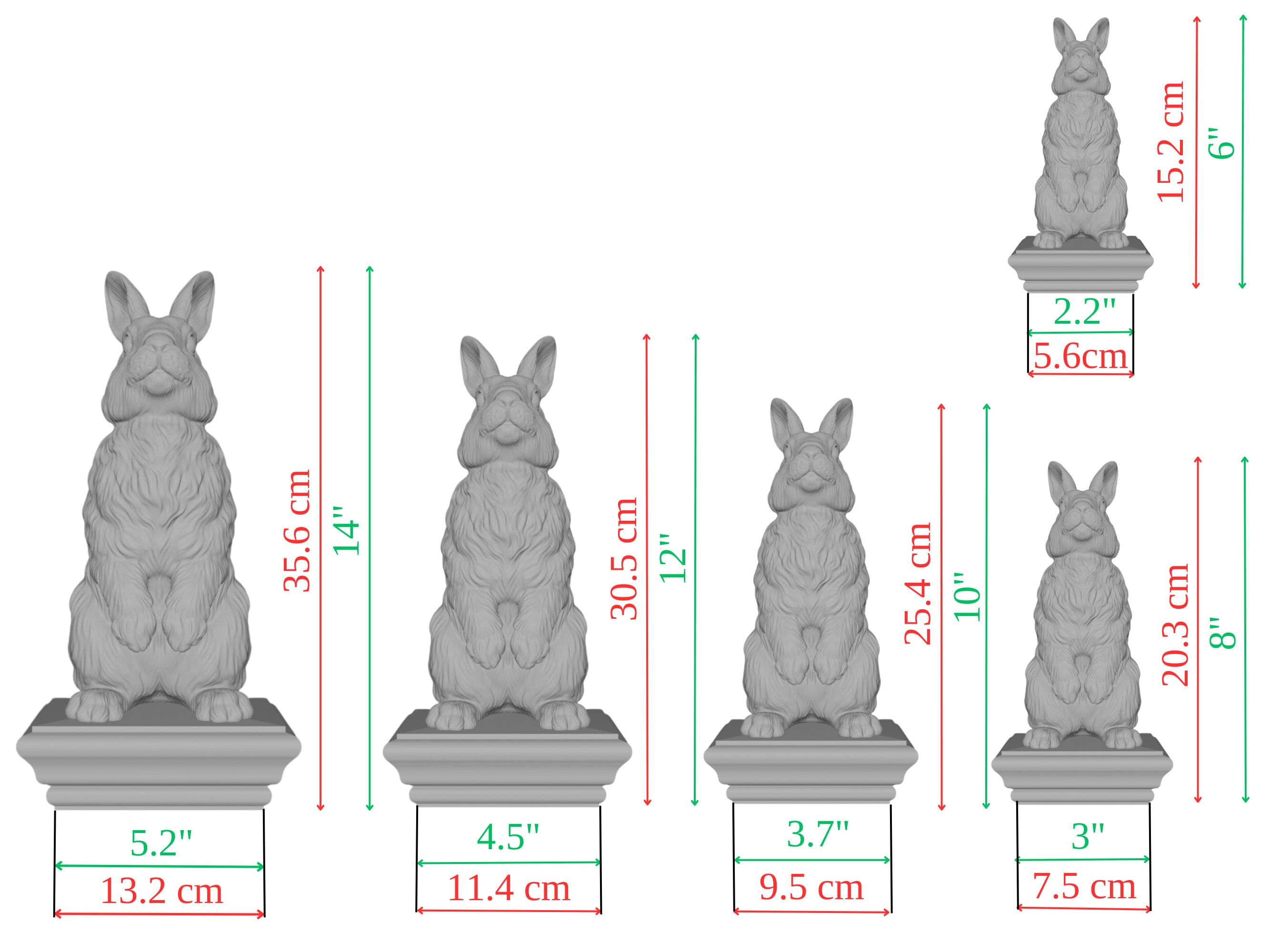 Rabbit Statue, Wooden Rabbit Newel Post Cap, Rabbit Finial for ...