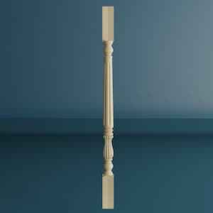 Wood Carved Baluster, Unfinished Wooden Balustrade, Stair Balusters, 1 Piece