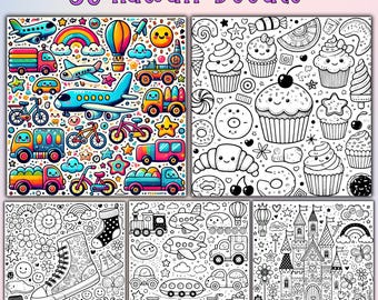 30 Kawaii Doodle Coloring Book: Fun Art Pages for All Ages