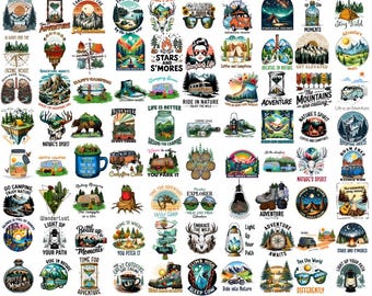 Adventure Shirt Prints, Outdoor Png, Camper Designs, Nature Lover, Travel Printable, Landsacape Cliparts, Wilderness Png, Instant Download