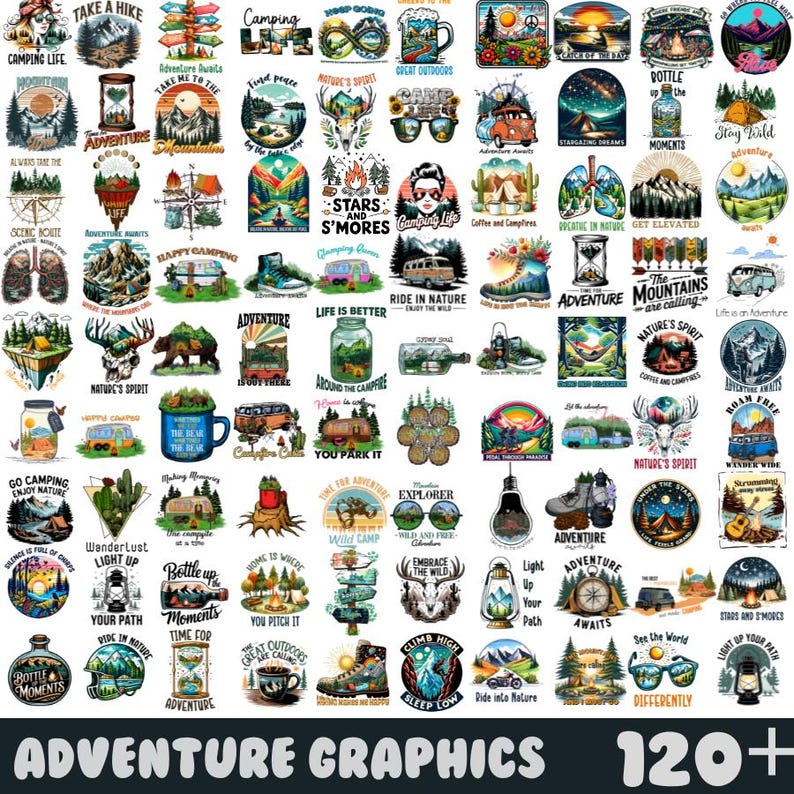 Adventure Png Bundle, Outdoor Shirt Png, Wilderness Graphics, Adventure ...