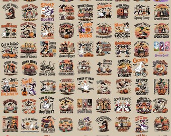 Spooky Goose Halloween Clipart Bundle, Funny Duck PNG (Digital Download)
