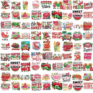 Vattenmelon Clipart Bundle Sublimering, Sommarfrukt, Vattenmelon Design, Digital Nedladdning, Vattenmelon Utskrivbar, Digital Nedladdning