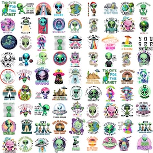 Funny Alien Png Bundle, Ufo Alien, Digital Bundle, Funny Graphics, Cute Alien, Alien Shirt, Outer Space, Space Images,Digital Download