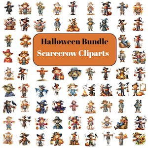 Vogelscheuche Cliparts, Halloween-Bundle, gruselige Vogelscheuche, Halloween-Dateien, Vogelscheuche Png, Datei Vogelscheuche, Vogelscheuche Sublimation