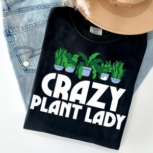 Paquete de la loca de las plantas, Plantas en maceta PNG, Camiseta de jardinería, Cita sobre plantas, Cliparts divertidos, Gráficos de jardín, Amante de las plantas, Descarga instantánea imagen 13