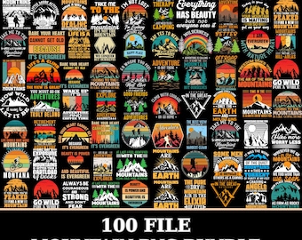 Berg Advent PNG-bundel, Outdoor T-shirtontwerpen, Advent-afbeeldingen, Retro berg PNG, Natuurlandschap PNG, Commercieel gebruik, Digitaal