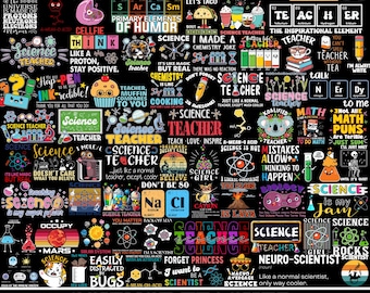 Paquete de imágenes PNG para profesores de ciencias, imágenes PNG para camisetas de profesores de química, gráficos para profesores, imágenes PNG para estudiantes de ciencias, imágenes PNG con ambiente escolar, imágenes PNG para amantes de la ciencia, imágenes digitales