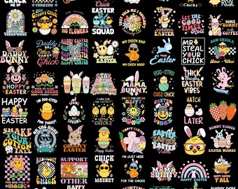 Happy Easter Shirt Designs, Easter Graphics, Coquette Bow, Easter Bunny, Digital File, Commercial use