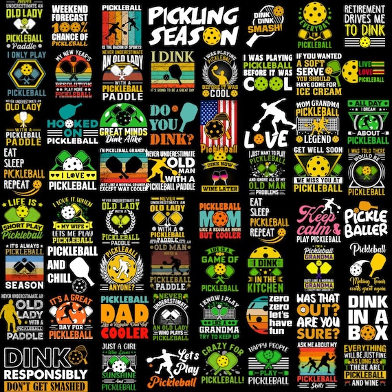 Pickleball Png Bundle, Pickleball Shirt Png, Pickleball Designs, Sport Lover Png, Pickleball Paddles Png, Pickleball Graphics, Digital File