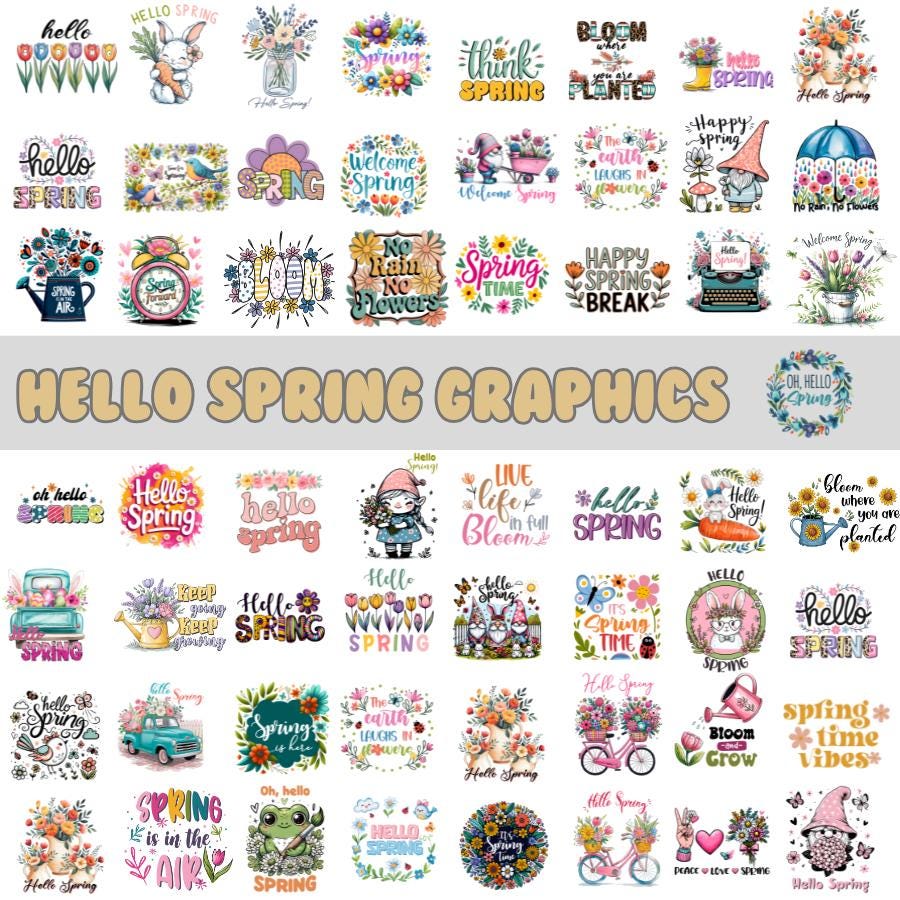 Ready For Spring Graphics Hello Spring Digital Grapics, Spring Png, Welcome Spring, Spring Shirt ...