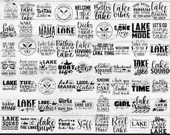 Lake Svg-bestand, Lake House, Lake Quotes, Svg-bundel, vakantievibes, Summer Lake, Camping Quotes, Lake Cliparts, gesneden bestand, commercieel gebruik