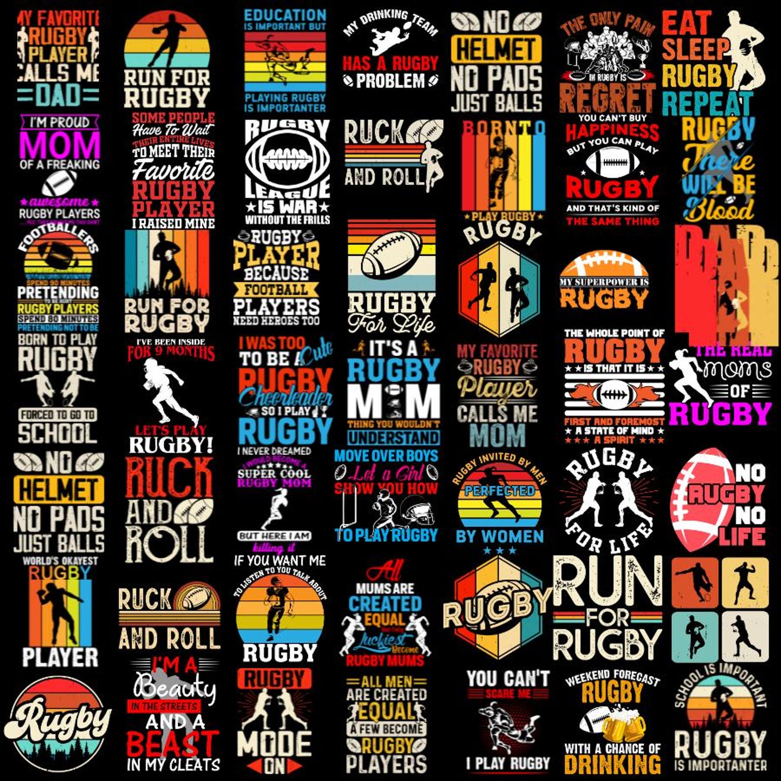 Rugby Player Designs, Png Bundle, Rugby Graphics, Spor Lover, Rugby ...