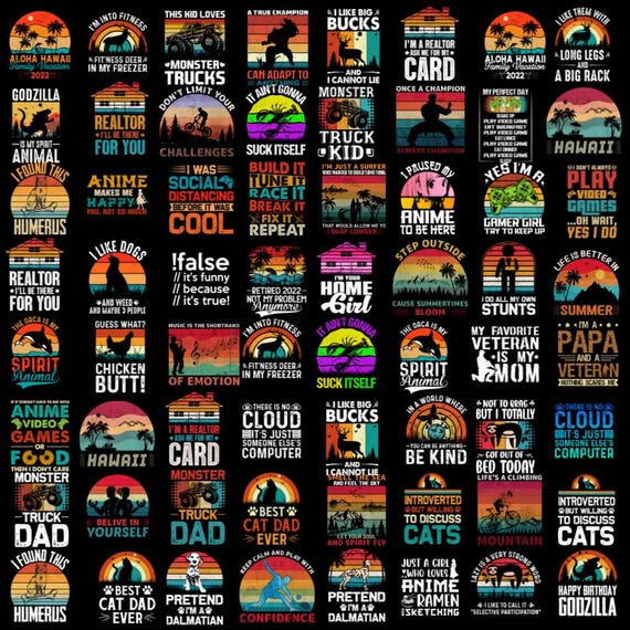 250+ Retro Tshirt Designs, Retro Png, Graphics Bundle, Retro printable, Nostalgia File, 90s Vibe, Retro Prints, Bundle Sublimation
