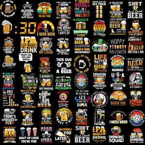Funny Beer Quotes, Beer Bundle, Beer and Friends, Craft Beer, Beer glass, Drinking Buddy, Funny Png, Comercial use, Digital Download
