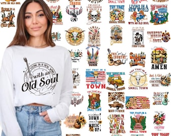Country Music Png Bundle, Western Graphics, Old Music Png, Southern File, Cowboy Printable, Western Shirt, Wallen Cowboy, Bundle Sublimation