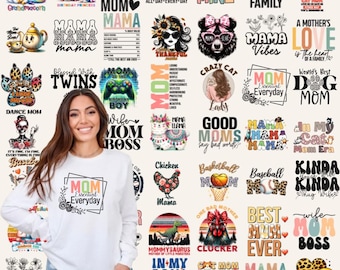 Gráficos divertidos de mamá, Día de la mamá, Paquete digital, Citas divertidas, Camiseta de mamá, Gráficos PNG, Mamá PNG, Regalo de mamá, Png divertido, Uso comercial