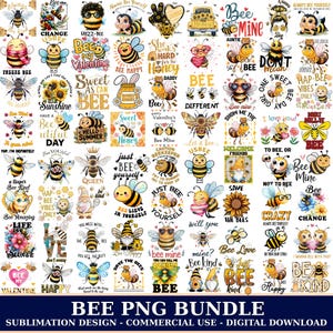 Cute Bee Png Bundle, Queen Bee Cliparts, Funny Bee Graphic, Honey Bee Png, Bee Quote, Bee Tshirt Graphic Design, Digital Download