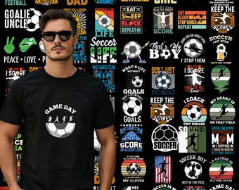 Soccer Digital Designs, Football Player, Png Bundle, Sport Lover, Soccer Quotes, Ball Graphics, Soccer Bundle, Player Shirt, Mega Bundle