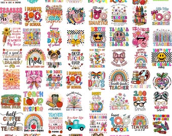 Teacher Png Bundle Graphics, Teacher Shirt Design, Sublimation Png, Teacher Life, School Tshirt, Coquette Bow, Commercial Use for Pod