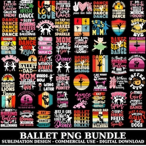 Ballet Png Graphics, Dance Sublimation Png, Ballet Lover Png, Ballet Shirt Png, Dancing Girl Png, Ballet Prints, Dtf Transfer, Digital