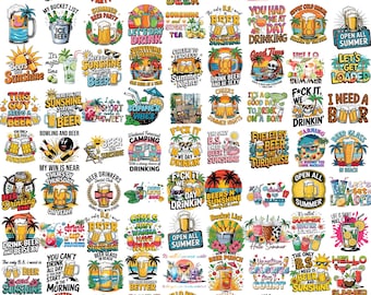 Summer Drink Png Bundle, Cocktails Sublimation Design, Summer Beer, Digital File, Trendy Summer, Tropical Drinl, Summer Graphics For Pod