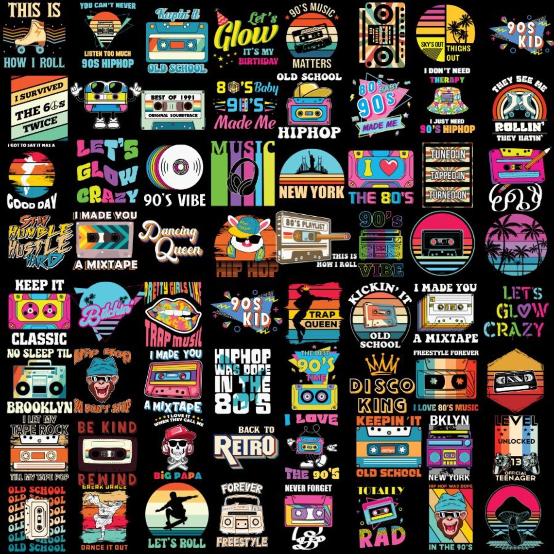 90s Svg Png Png Bundle, Svg Graphics, 90s Party, 90s Shirt, Nostalgia ...