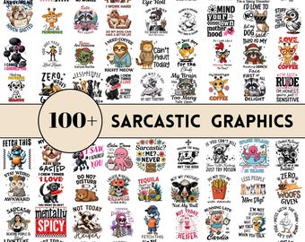 Pacote com mais de 100 imagens engraçadas de sarcasmo em PNG, citações engraçadas, sarcasmo em PNG, humor adulto, camisetas engraçadas, citações em canecas, gráficos engraçados, download digital