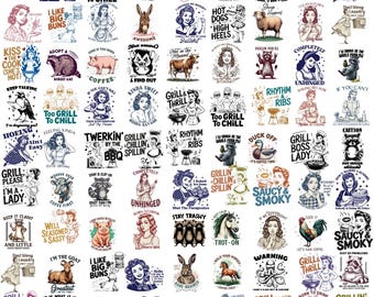 Funny Png Bundle, Vintage Style, Funny Graphics, Adult Humour, Funny Animal, Sarcastic Quote, Sassy Girl, Sarcastic Subliamtion Png, Digital