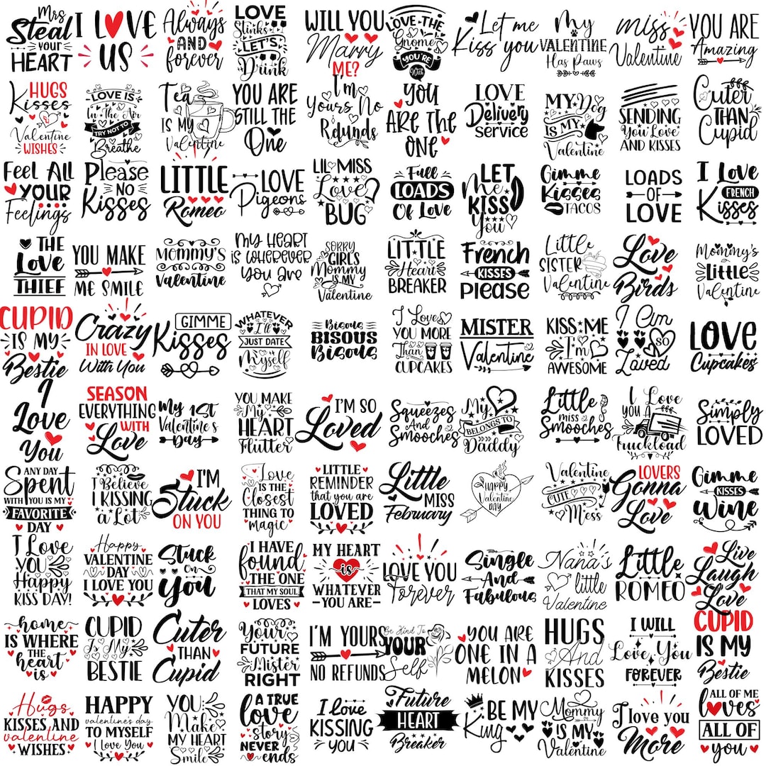 200+ Valentines Day Svg Bundle Sublimation, Kissing Day, Romatic Gift ...