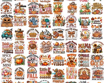 Fall Png Bundle Sublimation Graphics, Coquette Bow, Pumpkin Season, Feeling Goosey, Autumn Png, Fall Vibes, Digital Download