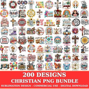 200+ Christian Printable Design, Religious Quote, Png Bundle, Jesus Love, Motivational Png, Love and Faith, God We trust, Bundle Sublimation