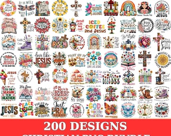 200+ Christian Printable Design, Religious Quote, Png Bundle, Jesus Love, Motivational Png, Love and Faith, God We trust, Bundle Sublimation