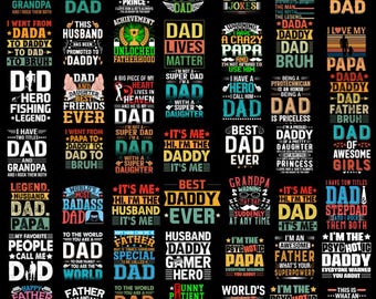 Funny Dad Png Quotes, Father's Day, Png Bundle, Best Dad, Dad Gift, Dad Shirt, Love My Dad, Dad Graphics, Digital Download, Commercial Use