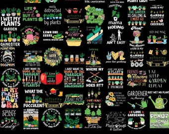 Crazy plant Lady Bundle, Potted Plants Png, Gardening Shirt, Plant Quote, Funny Cliparts, Garden Graphics, Plant Lover, Instant Download